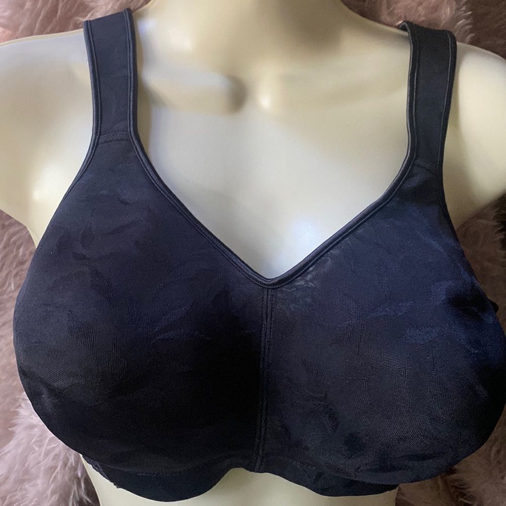 Lane Bryant Jacquard No Wire lace Wire-free Minimizer Bra 40C Black RARE